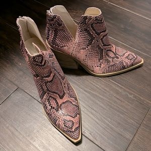 Vince Camuto Snakeskin Booties